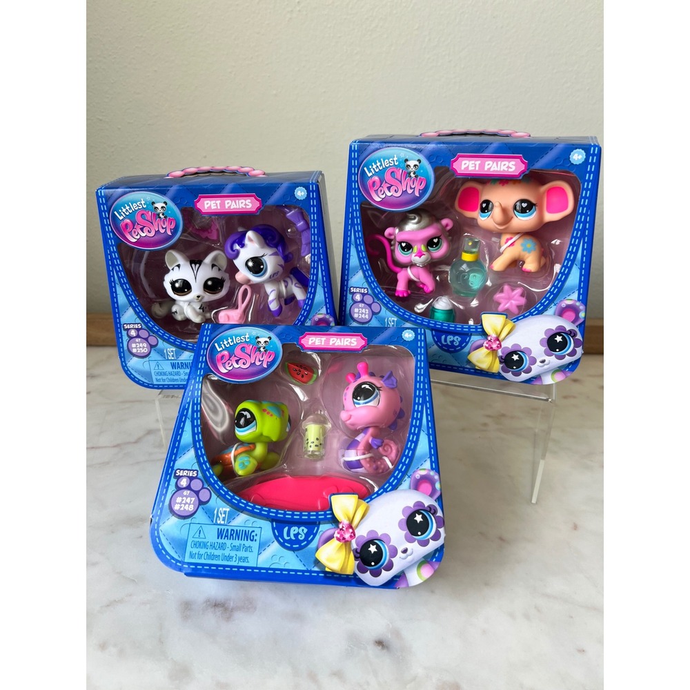 Littlest Pet Shop (LPS) Generation 7 Series 4 Pet Pairs Lot of 3 sets New